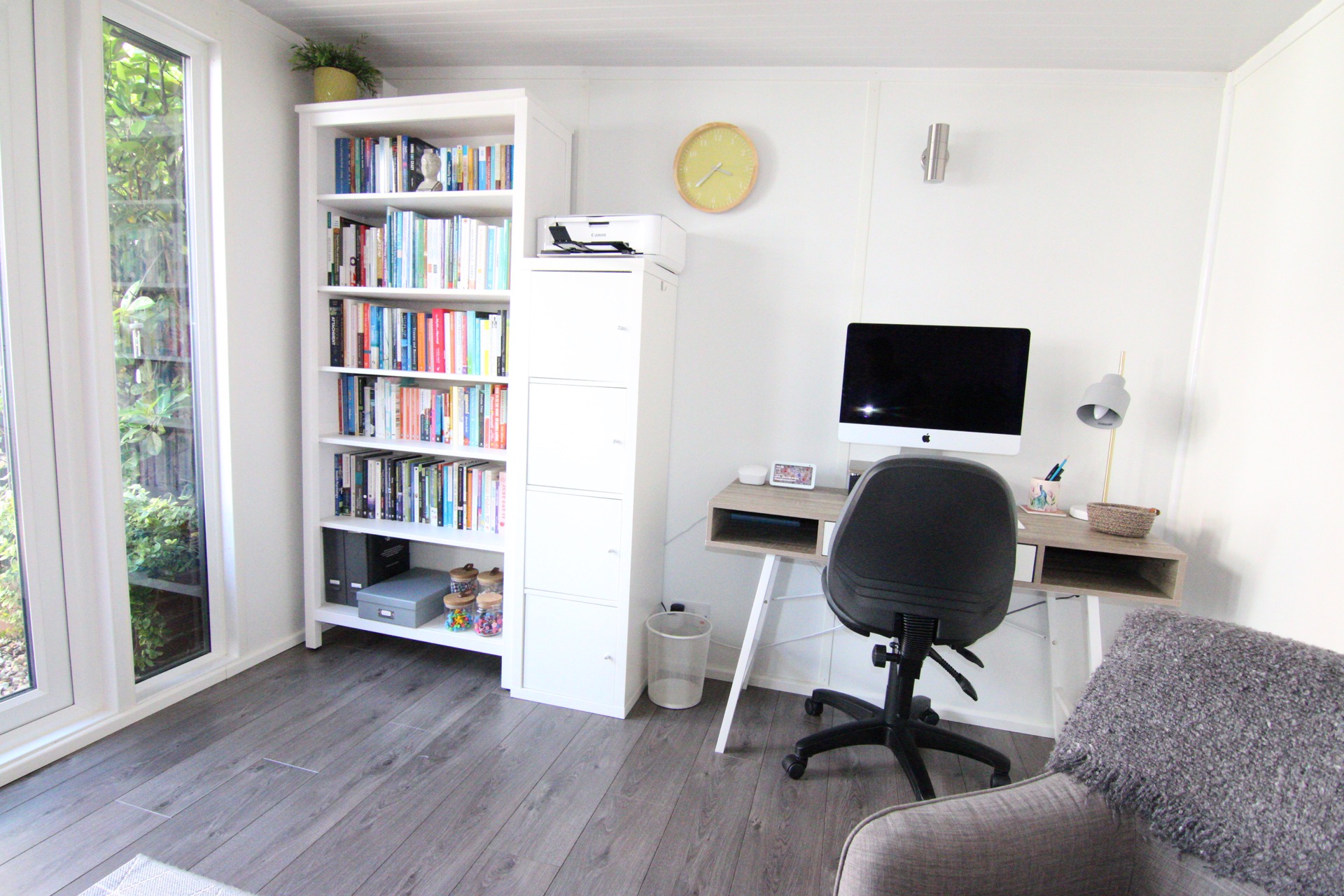 Interior View of Therapist Chair and Bookcase