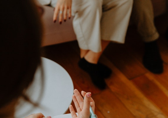 Therapist with female patient
